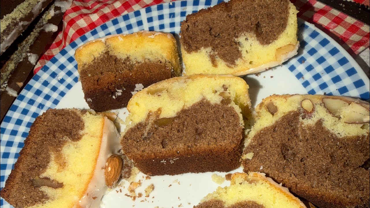 Budin navideño marmolado