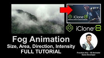 iClone 8 Fog 3D Animation - Wind Direction + Color + Area + Intensity - Full Tutorial 3D Animation