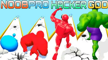NOOB vs PRO vs HACKER  vs GOD in MuscleShift