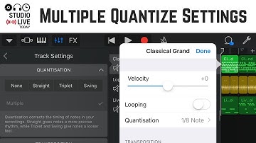 How to use multiple quantization settings in GarageBand iOS