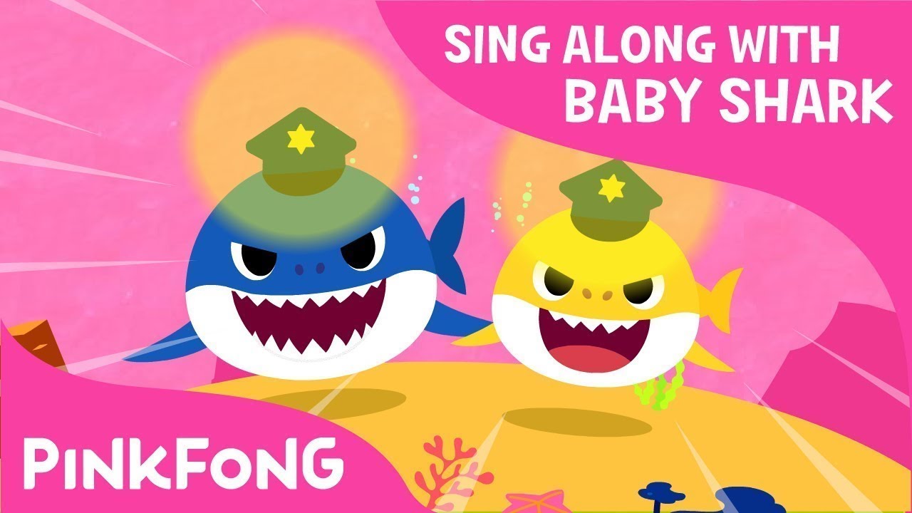 Police Sharks | Sing Along with Baby Shark | Pinkfong Songs for Children | Amazing Eggs