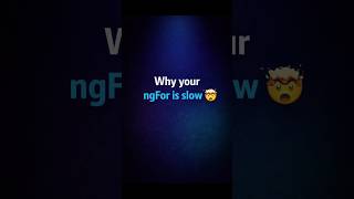 Why your ngFor is slow in Angular app #angular #webdevelopment #coding