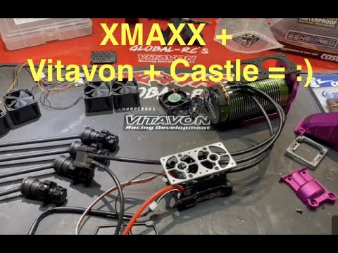 X-Maxx bekommt Castle Mamba X 8s 800kv Futaba T4PM Vitavon Motorhalter, Ritzelset, CVD´s GRC-FAN´s