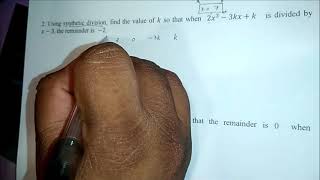 Remainder Theorem (Part II)