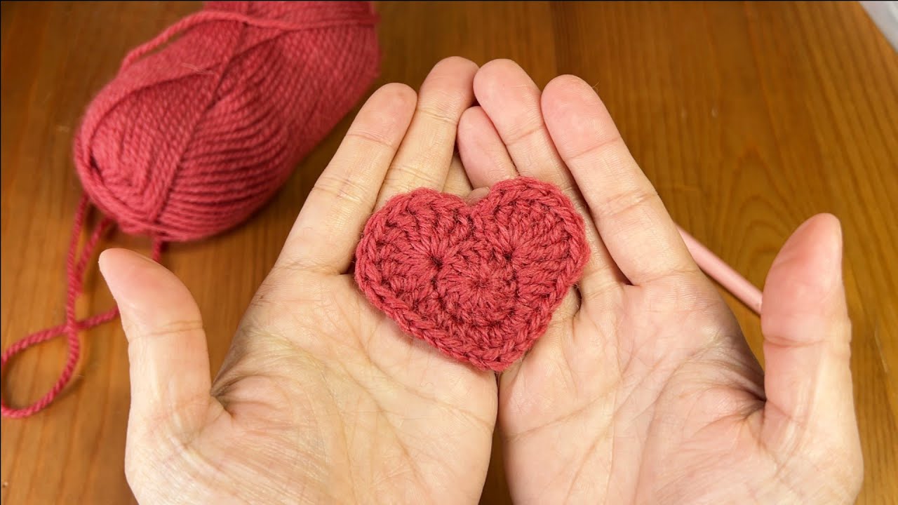 💖Easy Crochet Heart Motif Tutorial 🧶 | Beginner Friendly Step by Step