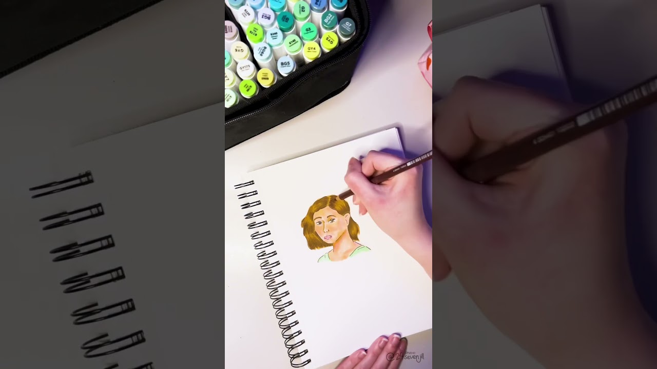 Color a portrait with me❤️