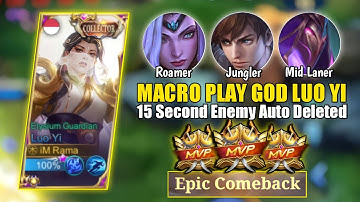 LUO YI 1 VS 5 ENEMIES !! This is Luo Yi True Passive Play | Luo Yi Top 1 Global 2022 - MLBB