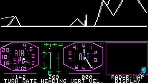 Apple II Game: Flight Simulator (1979 Sub Logic)