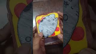 Tutorial paper squishy pushed pizza 3D #artist #art #craft #squishy