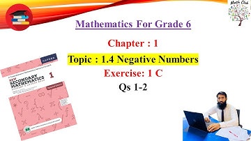 New Secondary Mathematics Book 1 Updated Edition | Exercise 1C Qs 1 2 | APS Math | Class 6 | Grade 6