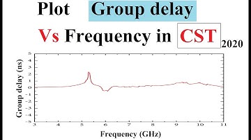 How to plot Group delay Vs Frequency in CST studio suite 2018 - 2020