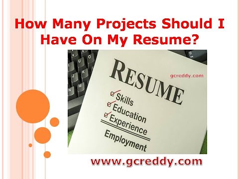 How Many Projects Should I Have On My Resume?