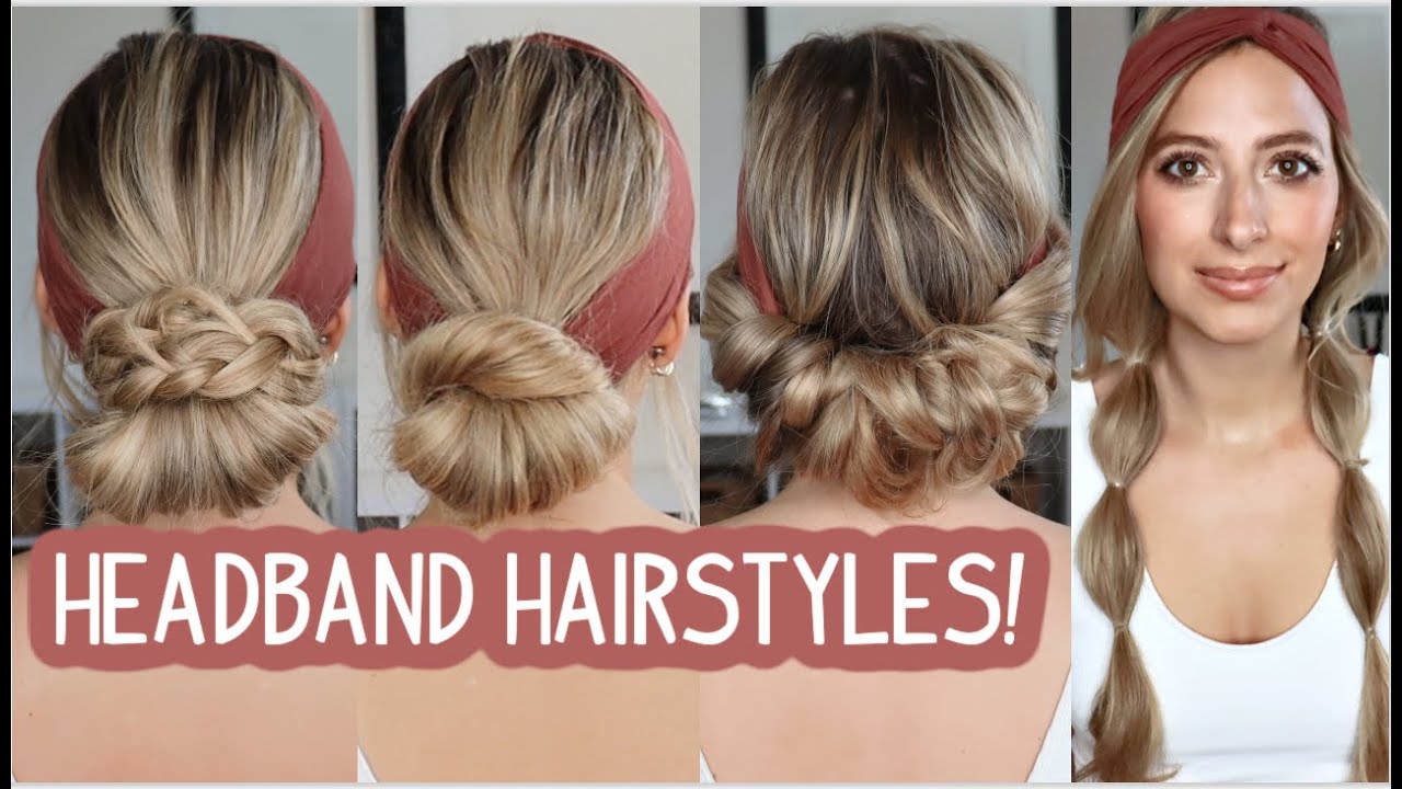 EASY & QUICK HEADBAND HAIRSTYLES! Medium & Long Hairstyles - YouTube