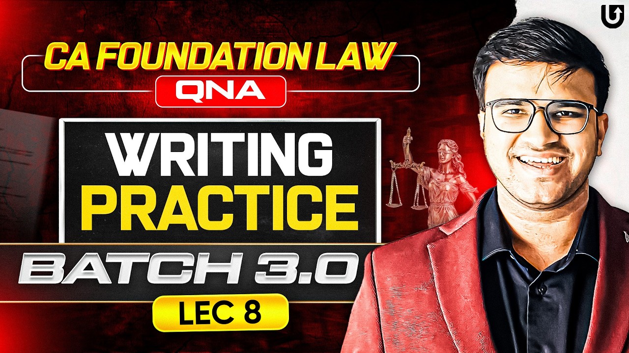 How to write CA Foundation law Answers? Free Writing practice Batch by ...