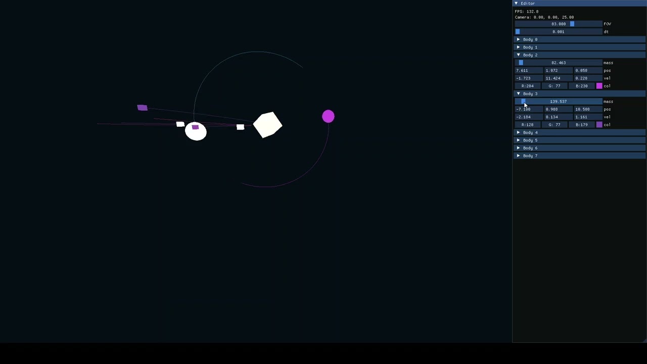 elastic collision and visual effects