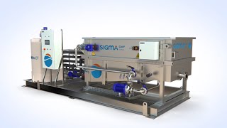 Système de flottation DAF compact avec une unité de coagulation-floculation intégrée - animation 3D