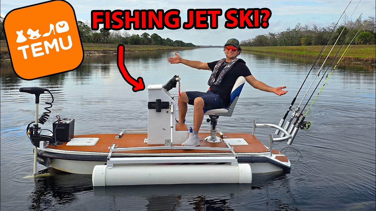 I Turned a Junk Jet Ski into a CRAZY FAST Fishing Skiff Using TEMU!