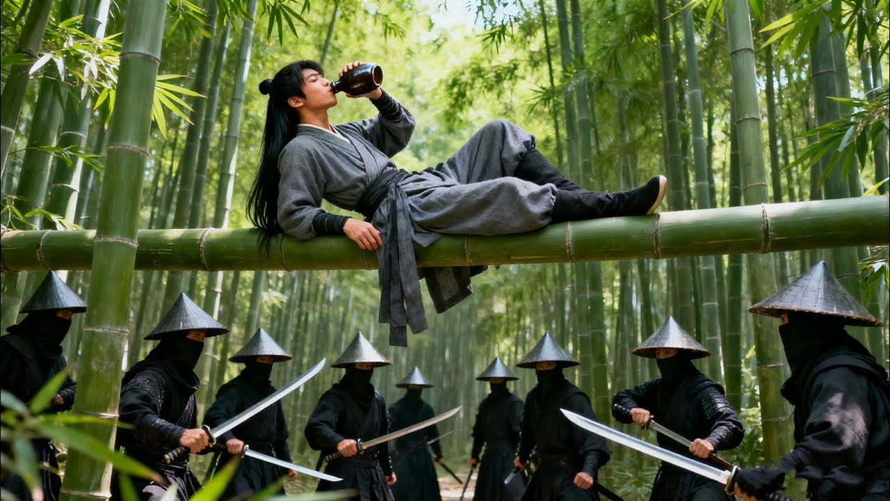 ฆาตกรหลายร้อยคนล้อมรอบชายหนุ่ม แต่สิ่งที่ไม่คาดคิดคือเขาเป็นปรมาจารย์กังฟูและฆ่าทุกคนในทันที