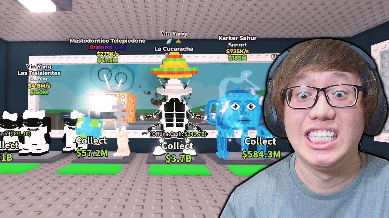 我抽到了陰陽版的腦腐迷因 陰陽活動【Steal a Brainrot】【ROBLOX 機械方塊】【AH WONG】