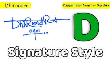 ✔️ Dhirendra Name Signature Style Request Done