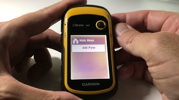 Garmin eTrex 10 - Adjust Page Sequence