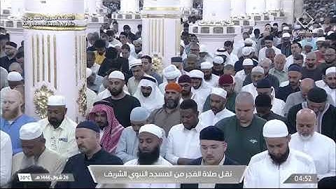 صلاة الفجر للشيخ عبدالله القرافي من المسجد النبوي 26 شوال 1446 سورة الدخان كاملة