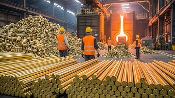 Amazing Recycling Process of Old Brass Scrap into High-Grade Shiny Brass Rods