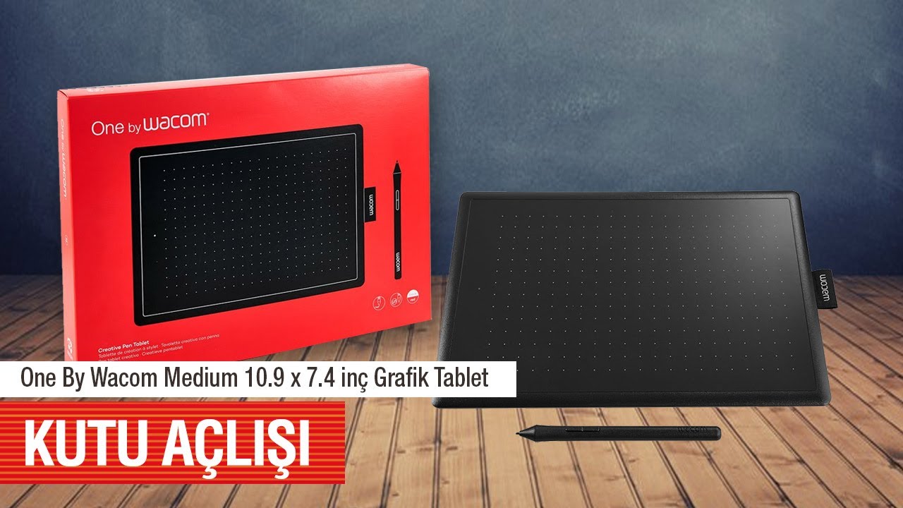 One by wacom medium y ksek hassasiyetli grafik tablet kutu a l m ve