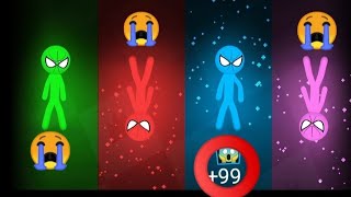 SpiderMan 🕷️🕸️ Stickman Party 1 VS 3 SpiderMan 😱🏆