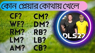 DLS22 | Players Position Meaning In Dream League Soccer 2022 | CF WF DM etc. screenshot 3