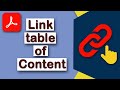 How to Link table of contents to pages in PDF with Adobe Acrobat Pro DC