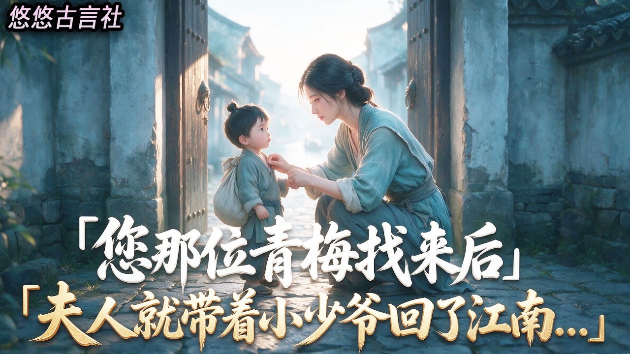 The newly crowned scholar rode his horse through the streets to return home. He pushed open the courtyard gate, found no one there, and grabbed the old servant, anxiously asking, "Where are the madam and the young master?" "After your childhood sweetheart was found, Madam took the young master back to Jiangnan..." #小說 #睡前故事