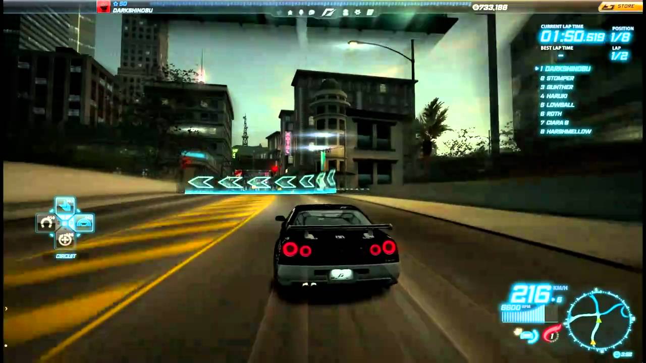 NFS: World - Circuit "Campbell Tunnel" - Single Player - 64