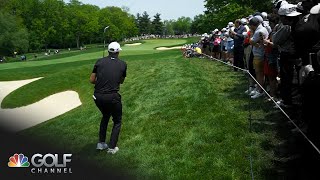 Jordan Spieth JUST misses gallery at the Memorial ... and saves par | Golf Channel