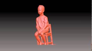 Kinect Fusion Test - Boy on chair