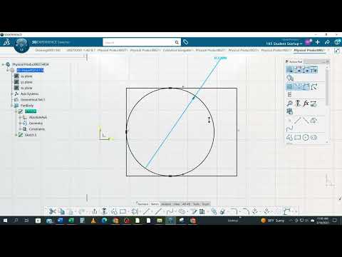 Creating Circles in 3DExperience Sketcher workbench application part 4