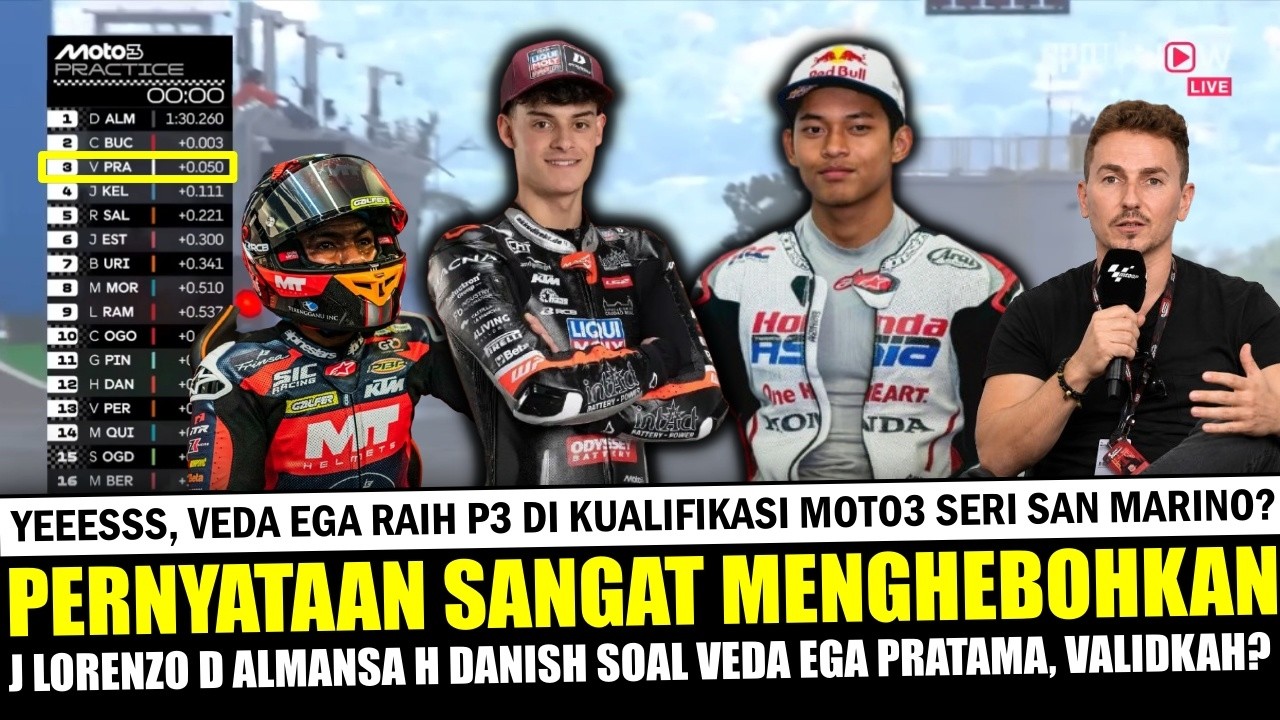YESSSSS!! Veda Ega P3 Kualifikasi Moto3 San Marino~Lore… — Transcript