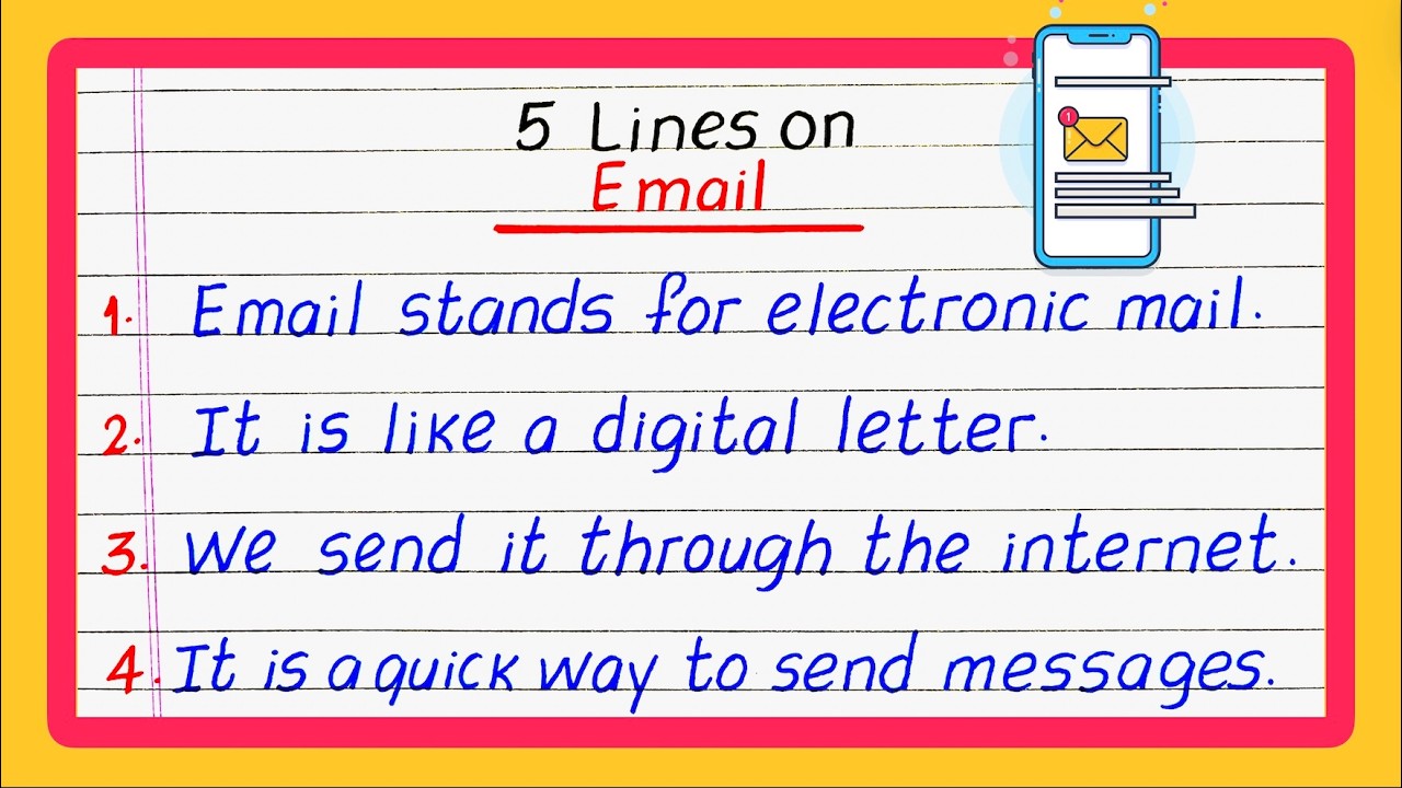 Few Lines about Email | Five Lines on Email | 5 Lines on Email - YouTube