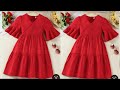 Baby frock cutting and stitching/5-6 year old girl dress cutting and stitching