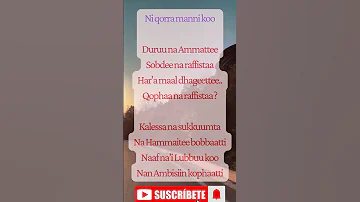 Walaloo Jaalalaa Walaloo Jaalala OromoShorts Oromomusic Ethiopia 