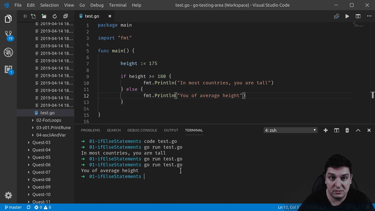 02-01-If and Else Statements in Go - YouTube