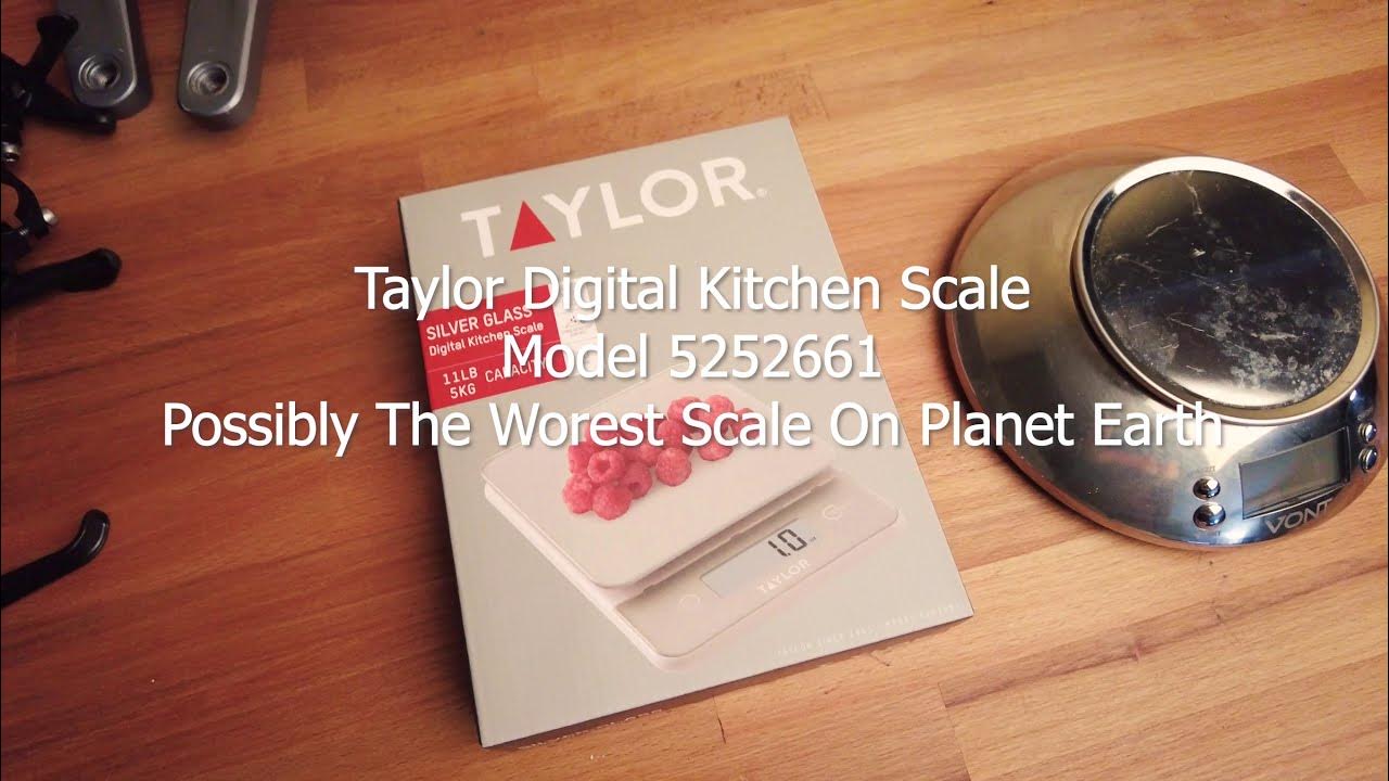 Taylor Digital 11lb Glass Top Food Scale - Silver