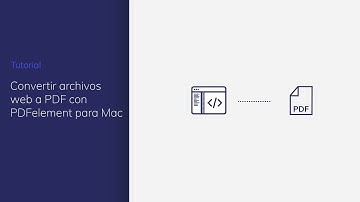 Convertir archivos web en PDF con PDFelement para Mac