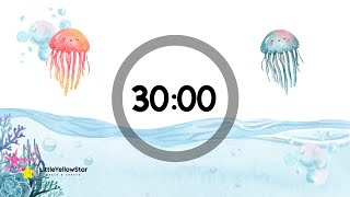 Ocean Bossa Nova Timer – 30 Minutes Countdown Timer For Kids With Music | Classroom Timer