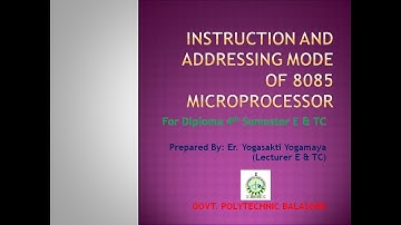 addressing mode of 8085 microprocessor by Er. Yogasakti Yogamaya