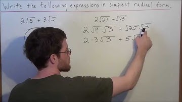 Adding Radical Expressions (Two examples) - Algebra