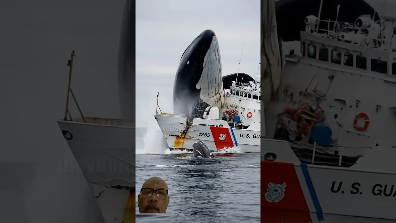 Whale Prevents Coast Guard Ship From Getting Into A Whirlpool! #rescue #animals #wildlife
