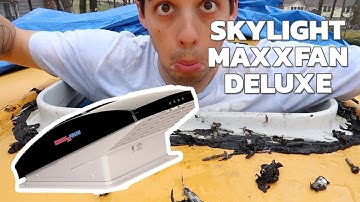 Skoolie Bus Conversion - Ep 5 - DIY Skylight + Maxxfan Deluxe Install