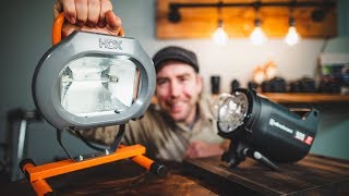 $20 Work Light VS $900 Studio Strobe Food Photography Lighting On A BUDGET!