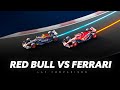 How fast is the red bull compared to ferrari 2024